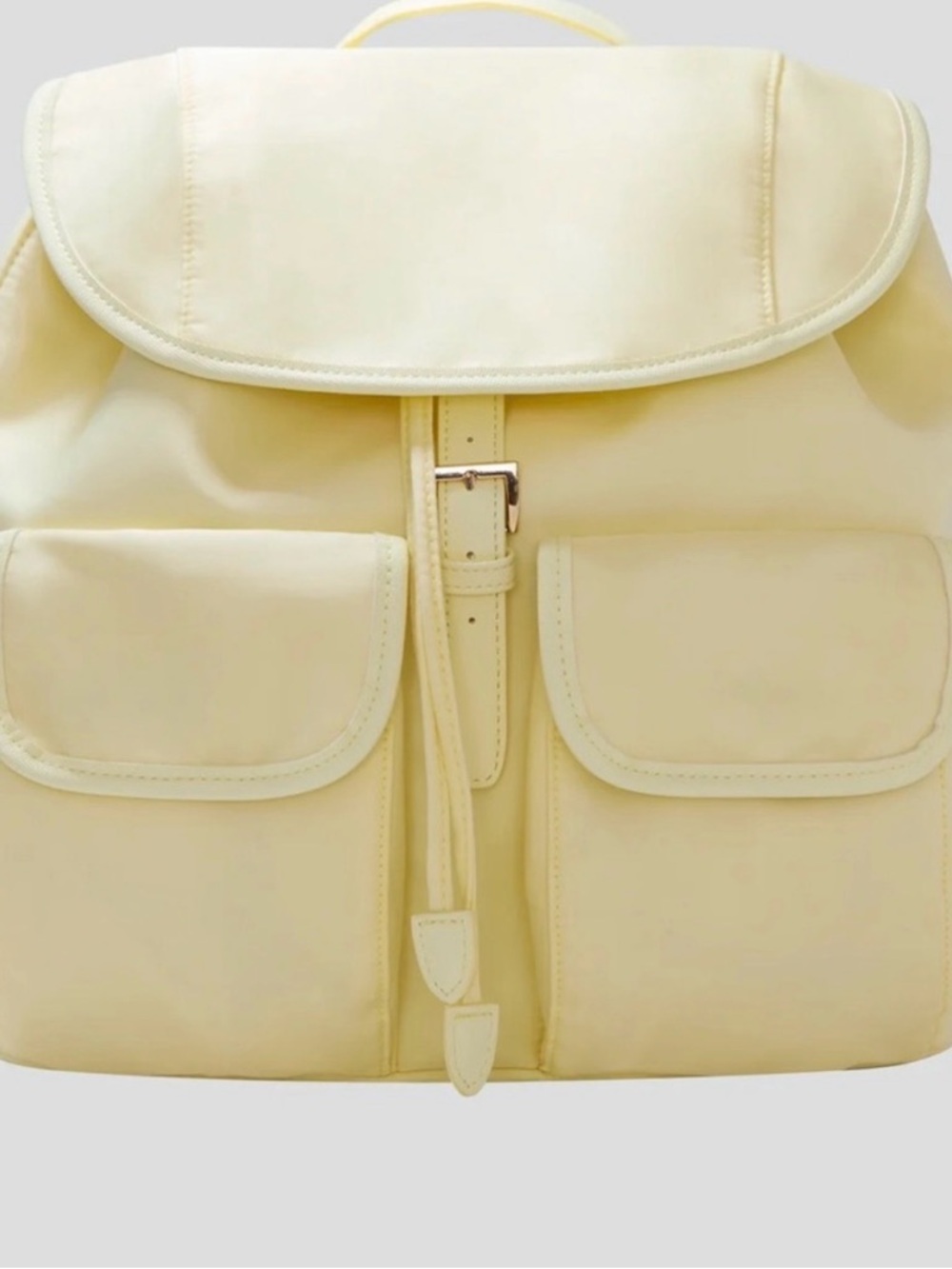 Year of Ours - Pale Yellow Women’s Backpack - Classic Drawstring Design